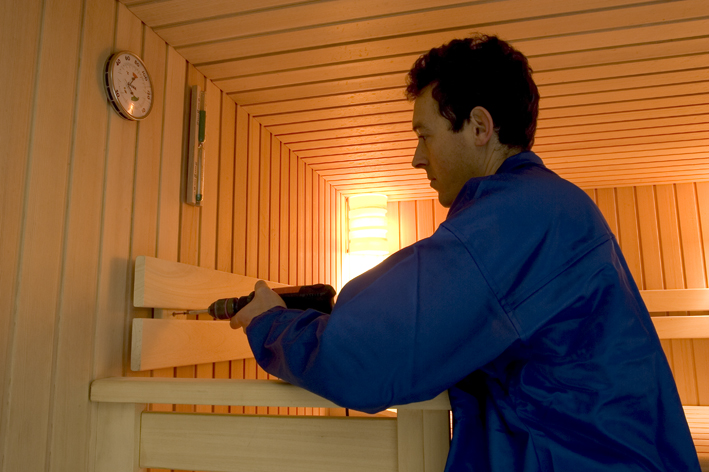 Gymnastiek Civiel blauwe vinvis Sauna House fabricant van sauna's, hamams, infrarood en wellness